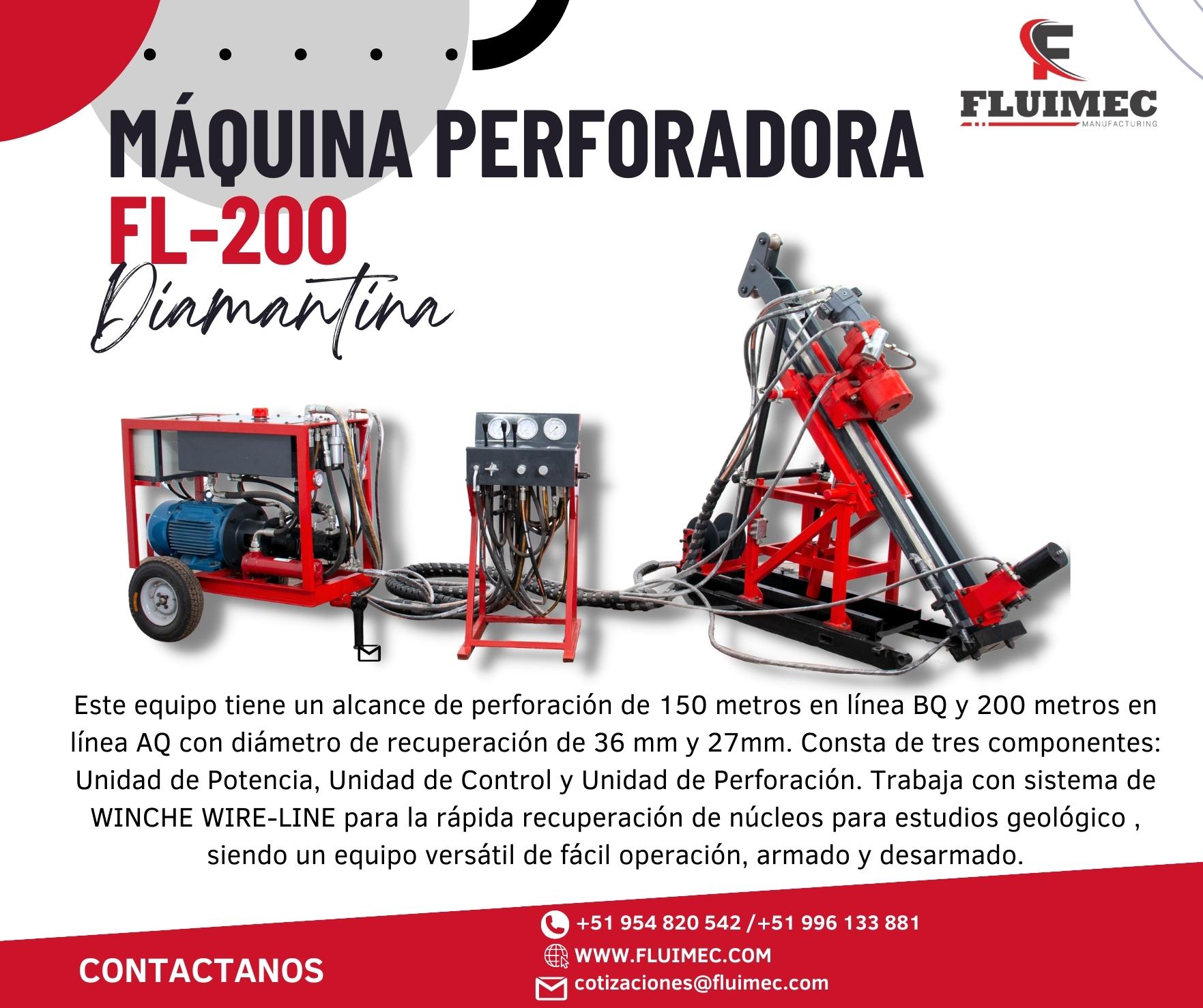 EQUIPO FACIL DE OPERAR PERFORADORA FL - 200 